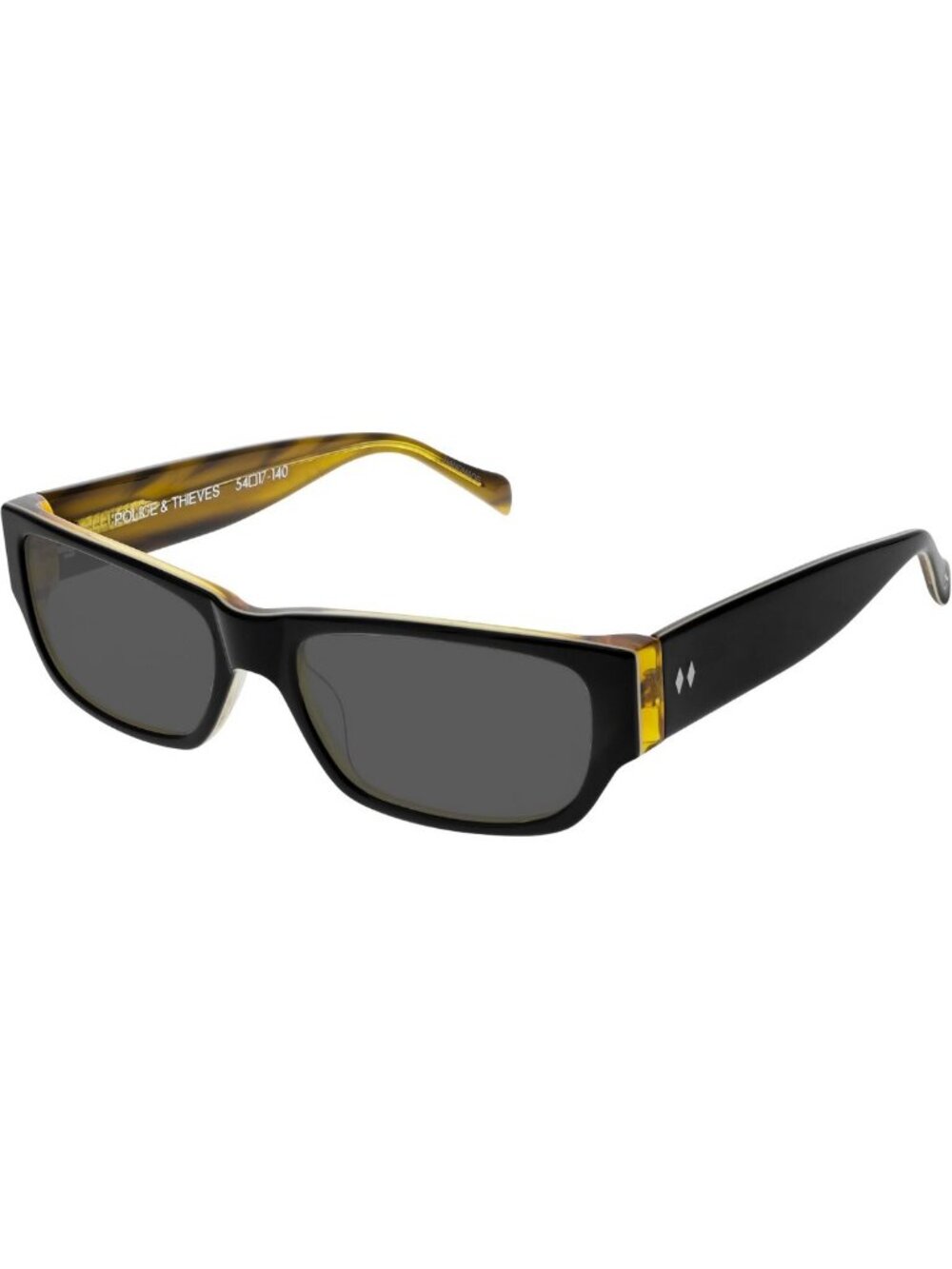 Stylish Black & Honey Small-Medium Sunglasses for Police & Thieves Look